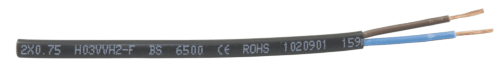 2 core 2192Y mains flexible cable live and neutral